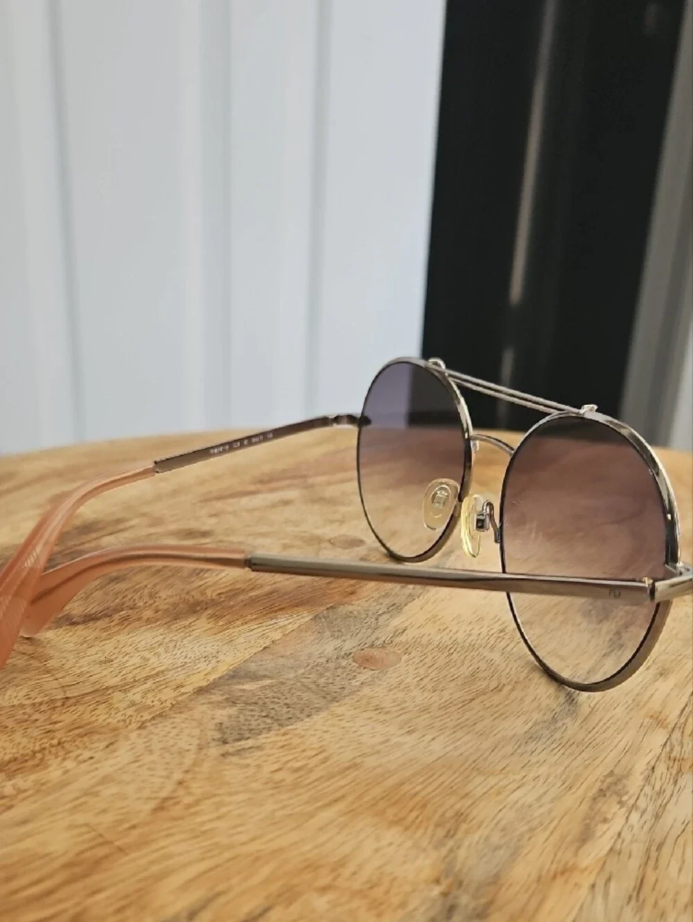 Rag And Bone Gold Frame Gradient Lens Sunglasses - Stylish Double Bridge